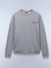 Napapijri Grey Sovana Crew Neck 100% Cotton Sweatshirt - Image 5 of 6