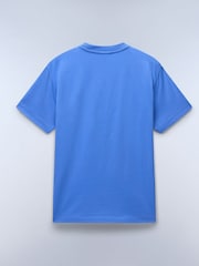 Napapijri Blue Box Logo Short Sleeve 100% Cotton T-Shirt - Image 5 of 6