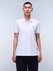 Polo blanco de algodón 100 y manga corta Elbas de Napapijri - Imagen 1 de 3