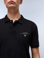 Napapijri Elbas Short Sleeve Black Polo Shirt - Image 3 of 6