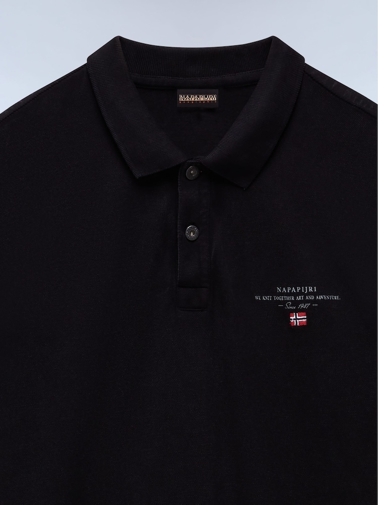 Napapijri Elbas Short Sleeve Black Polo Shirt - Image 6 of 6