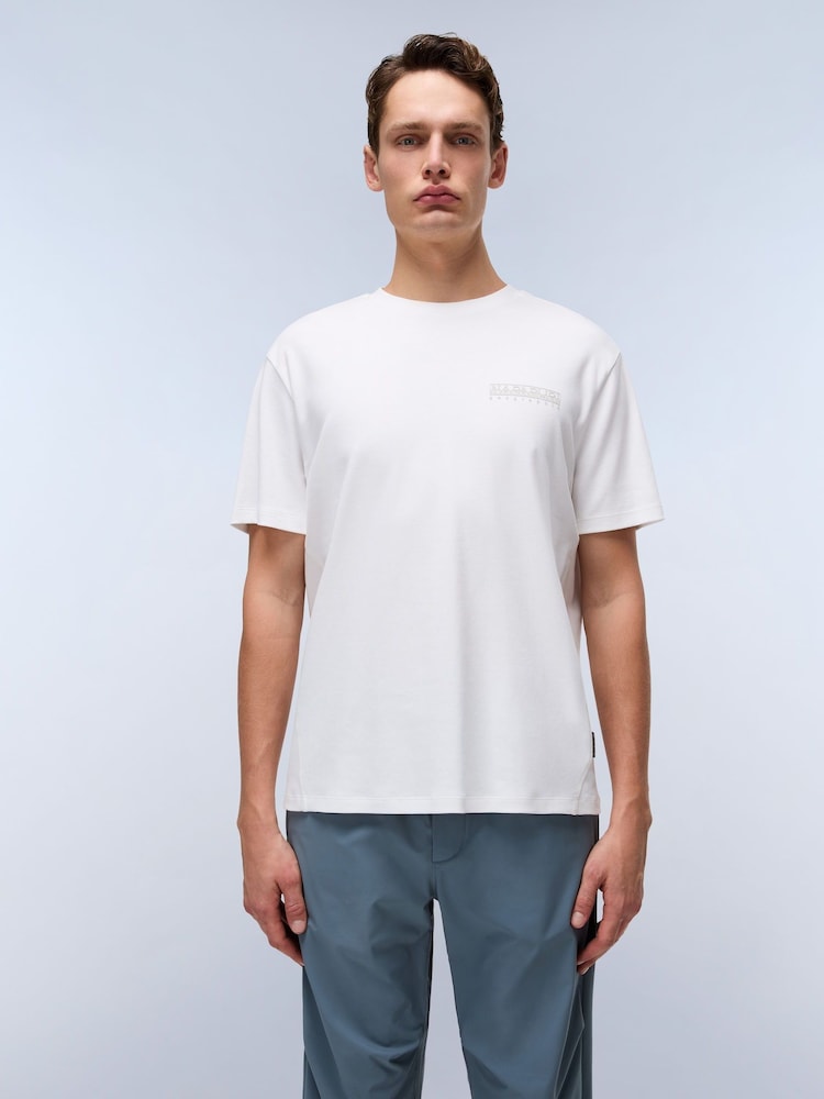 Napapijri Vanni Short Sleeves 100% Cotton White T-Shirt - Image 1 of 7