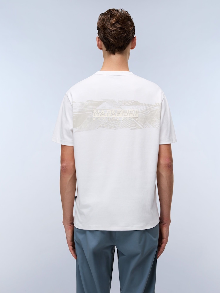 Napapijri Vanni Short Sleeves 100% Cotton White T-Shirt - Image 2 of 7