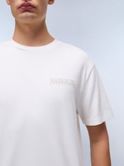 Napapijri Vanni Short Sleeves 100% Cotton White T-Shirt - Image 3 of 7