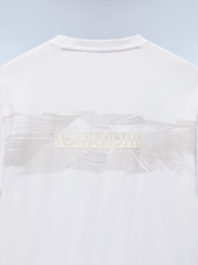Napapijri Vanni Short Sleeves 100% Cotton White T-Shirt - Image 7 of 7