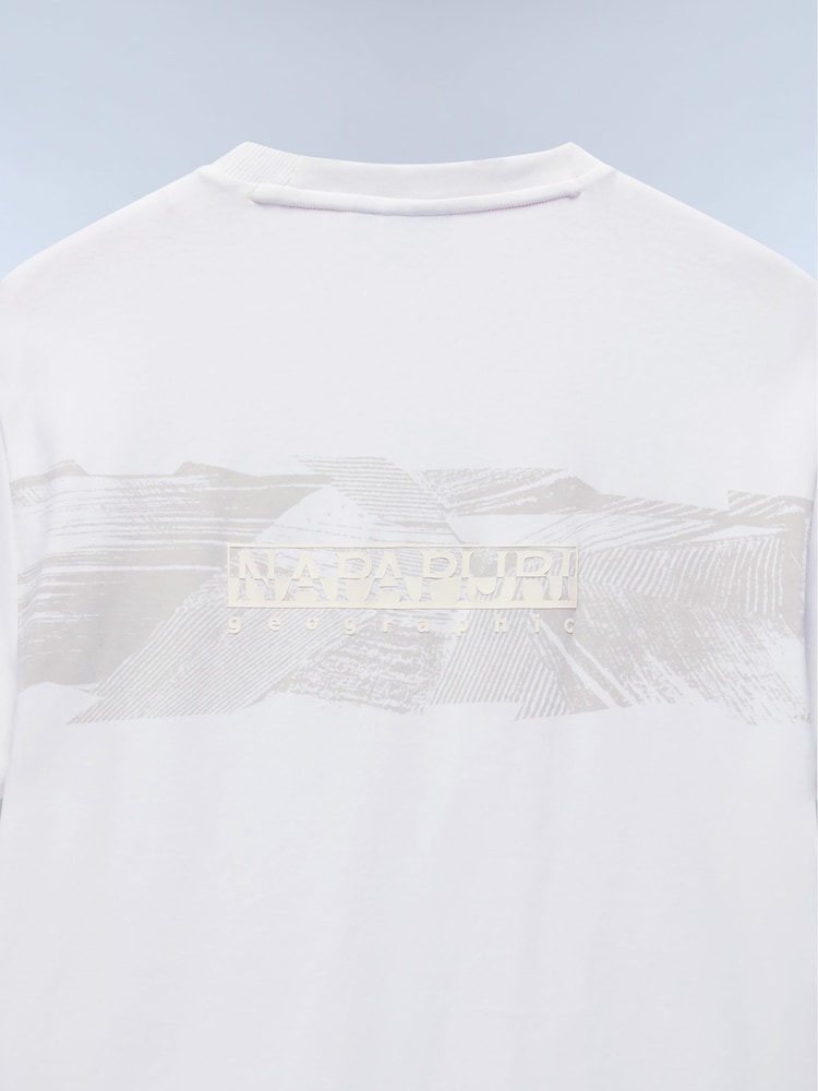 Napapijri Vanni Short Sleeves 100% Cotton White T-Shirt - Image 7 of 7