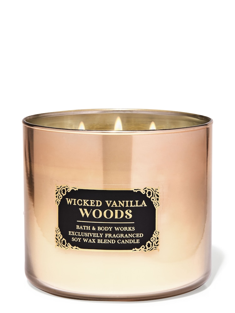 Bath & Body Works Wicked Vanilla Woods 3-Wick Candle 14.5 oz / 411 g - Image 2 of 2