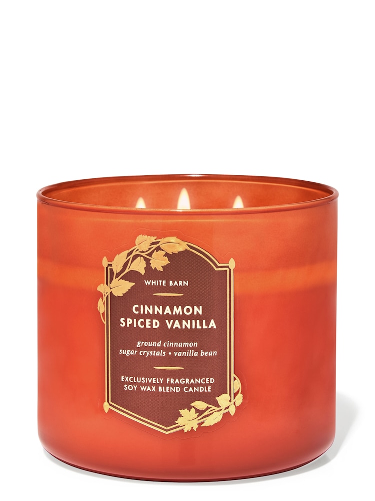 Bath & Body Works Cinnamon Spiced Vanilla 3-Wick Candle 14.5 oz / 411 g - Image 1 of 1 Bath & Body Works Cinnamon Spiced Vanilla 3-Wick Candle 14.5 oz / 411 g - Image 1 of 1