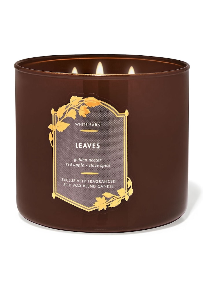 Bath & Body Works Leaves 3-Wick Candle 14.5 oz / 411 g - Image 1 of 1 Bath & Body Works Leaves 3-Wick Candle 14.5 oz / 411 g - Image 1 of 1