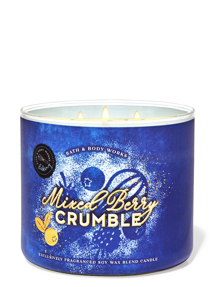 Bath & Body Works Mixed Berry Crumble Pumpkin Pecan Waffles 3-Wick Candle 14.5 oz / 411 g - Image 1 of 1