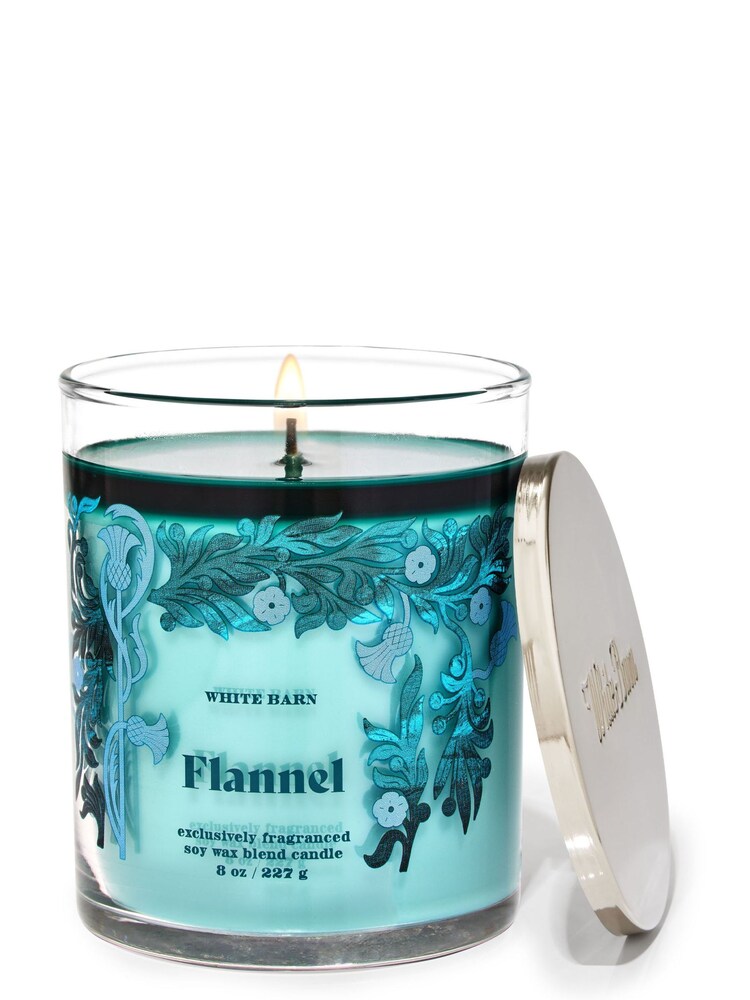 Bath & Body Works Flannel Flannel Single Wick Candle 8 oz / 227 g - Image 1 of 1