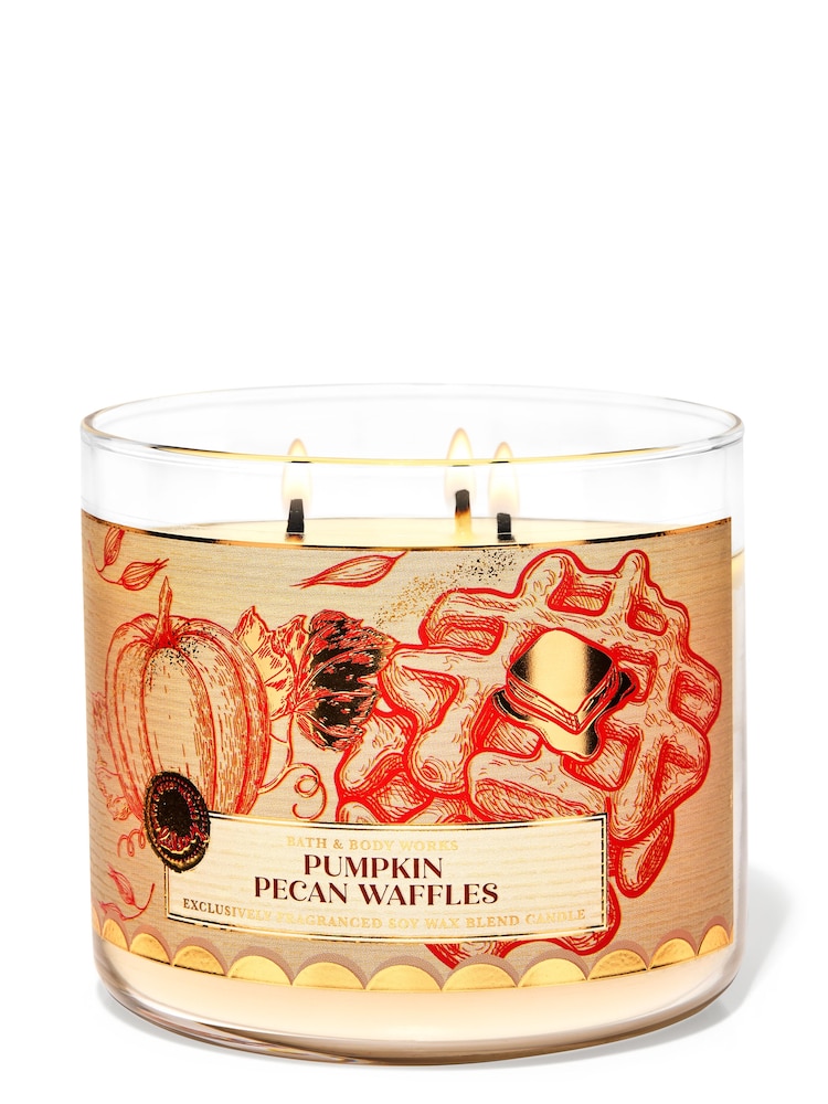 Bath & Body Works Pumpkin Pecan Waffles Pumpkin Pecan Waffles 3-Wick Candle 14.5 oz / 411 g - Image 1 of 1