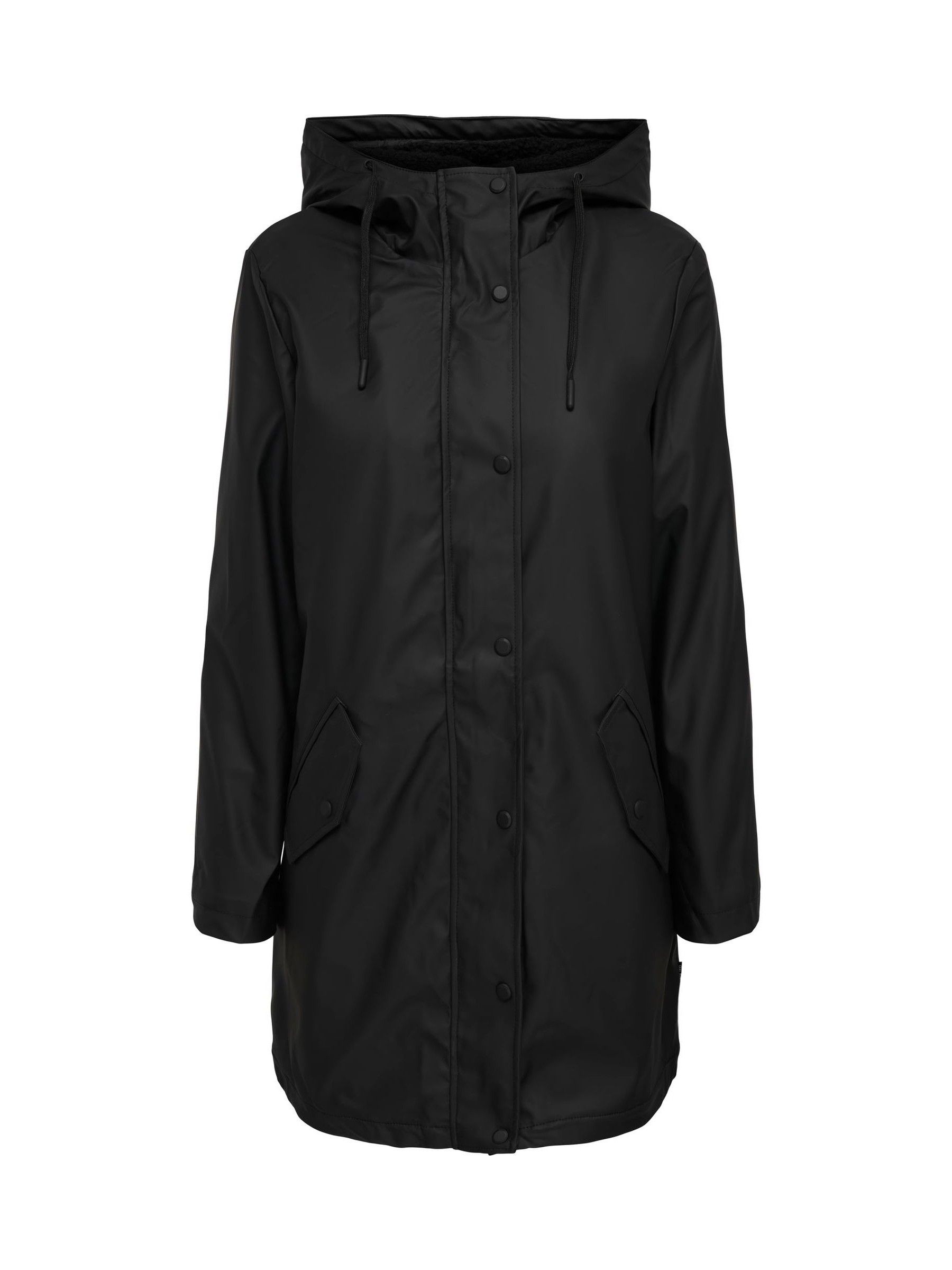 Black lined raincoat on sale