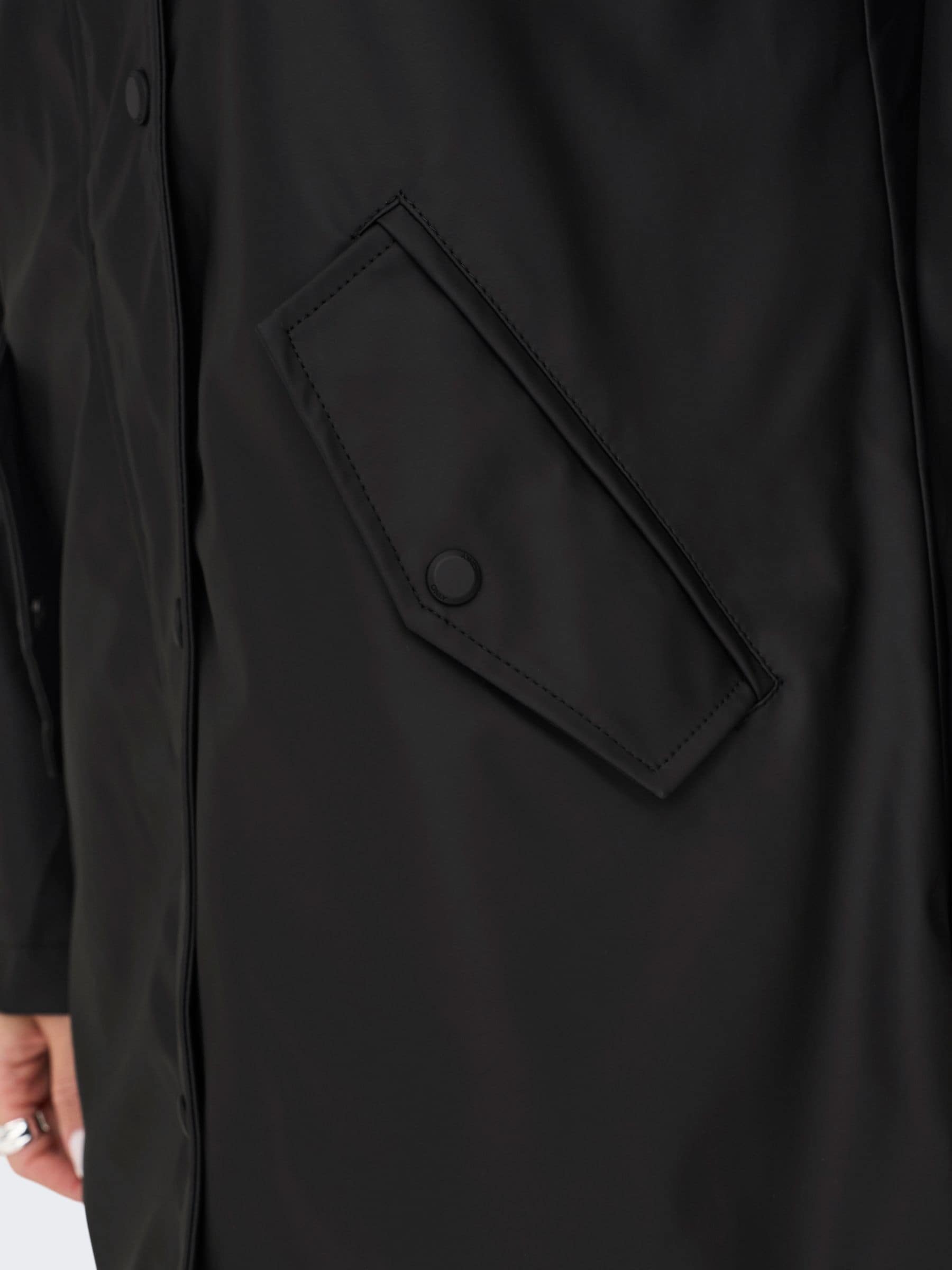 Black lined raincoat 2025