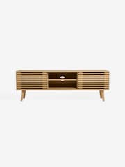 MADE.COM Oak Tulma Wide TV Unit - Image 3 of 7