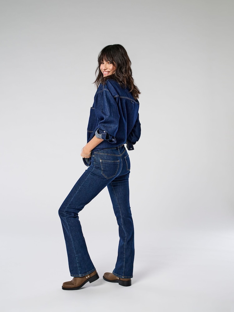ONLY Blue Wauw High Waisted Comfort Stretch Flared Jeans - Image 1 of 7