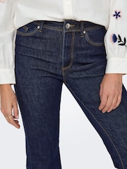 ONLY Blue Wauw High Waisted Comfort Stretch Flared Jeans - Image 5 of 7