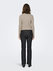 ONLY Natural Ribbed Button Through Knitted Cardigan - Image 3 of 8