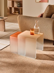 MADE.COM 2 Tone Orange Hesta Nest of 2 Side Table - Image 1 of 5