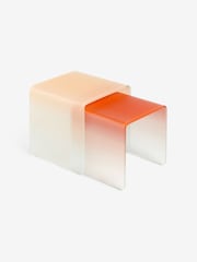MADE.COM 2 Tone Orange Hesta Nest of 2 Side Table - Image 4 of 5