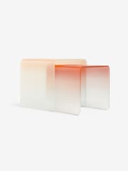 MADE.COM 2 Tone Orange Hesta Nest of 2 Side Table - Image 5 of 5