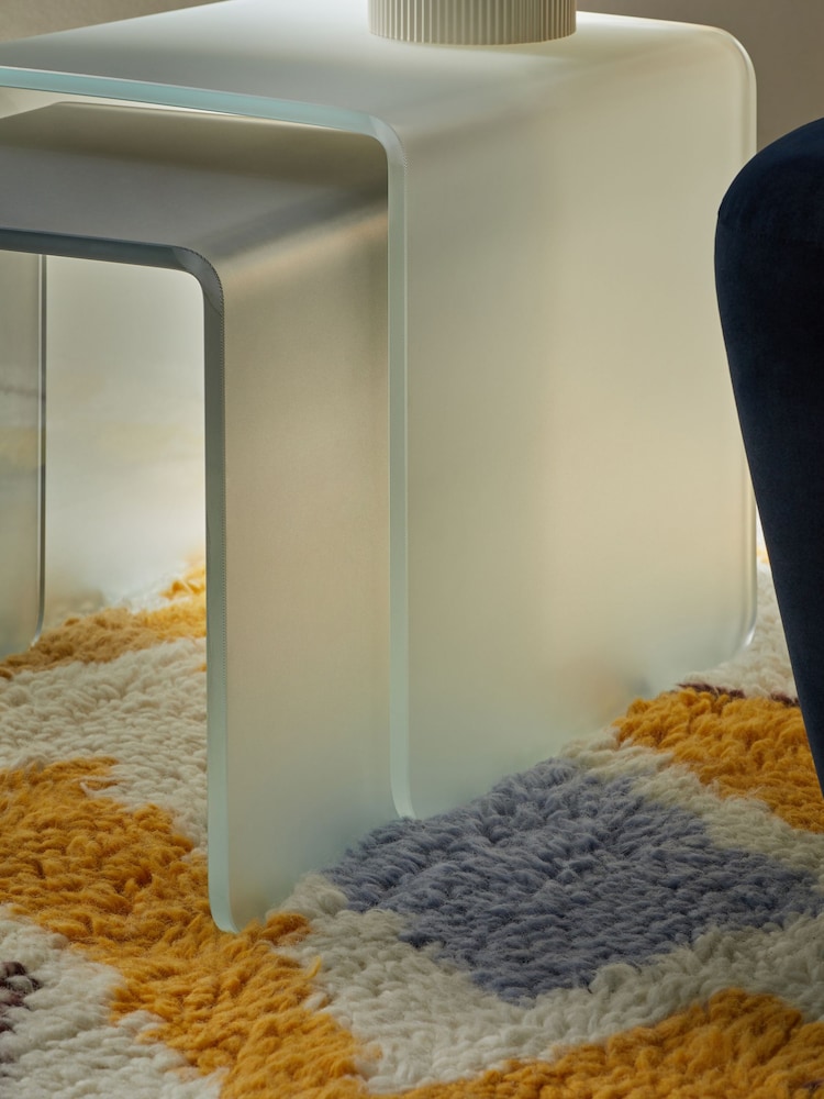 MADE.COM 2 Tone Blue Hesta Nest of 2 Side Table - Image 2 of 5