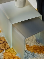 MADE.COM 2 Tone Blue Hesta Nest of 2 Side Table - Image 3 of 5