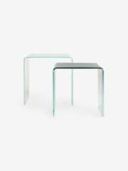 MADE.COM 2 Tone Blue Hesta Nest of 2 Side Table - Image 4 of 5
