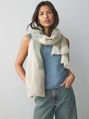 Green Abstract Marble Midweight Scarf - Image 1 of 7
