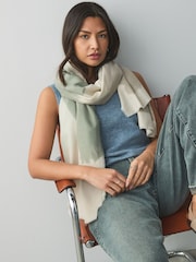 Green Abstract Marble Midweight Scarf - Image 2 of 7