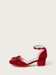 Monsoon Red Kali Velvet Two-Part Heels - Image 2 of 3