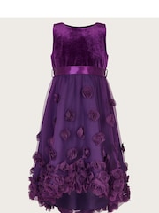 Monsoon Purple Ianthe 3D Flower Dress - Image 1 of 3