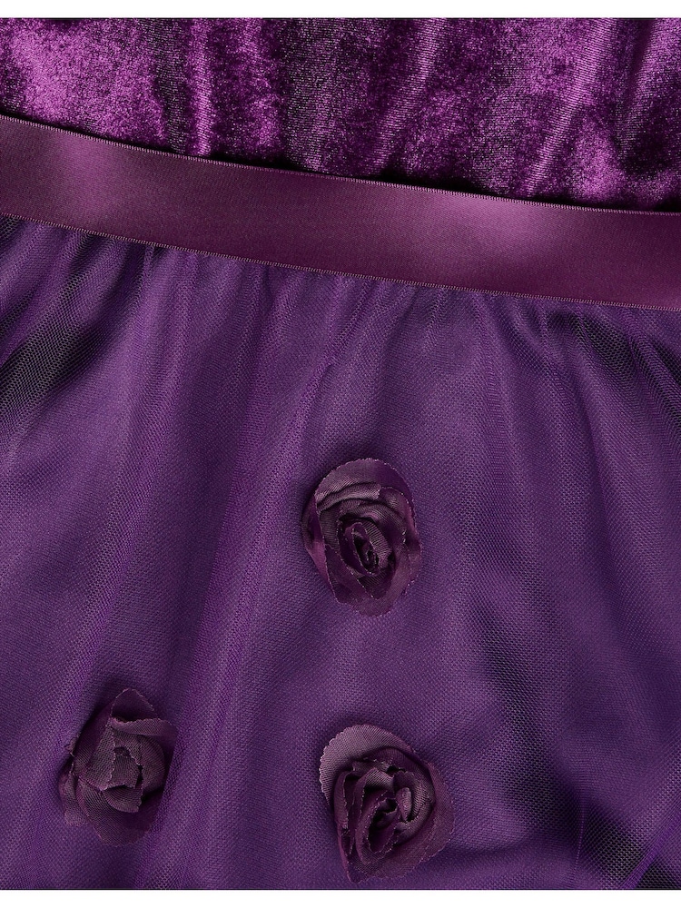 Monsoon Purple Ianthe 3D Flower Dress - Image 3 of 3
