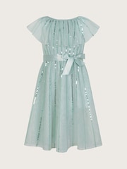Monsoon Blue Ulla Sequin Dress - Image 2 of 4