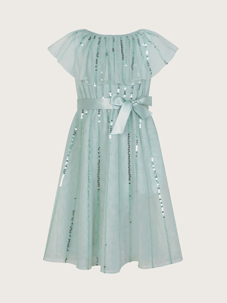 Monsoon Blue Ulla Sequin Dress - Image 2 of 4