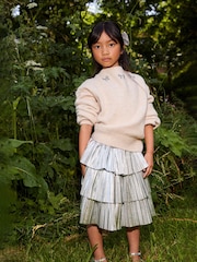 Monsoon Silver Metallic Ruffle Skirt - Image 1 of 10
