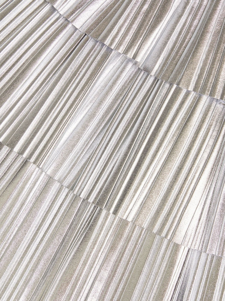 Monsoon Silver Metallic Ruffle Skirt - Image 10 of 10