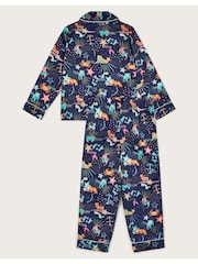 Monsoon Blue Zodiac Print Satin Pyjama Set - Image 2 of 4