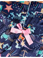 Monsoon Blue Zodiac Print Satin Pyjama Set - Image 3 of 4