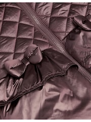 Monsoon Silver Baby Metallic Bow Padded Coat - Image 3 of 3