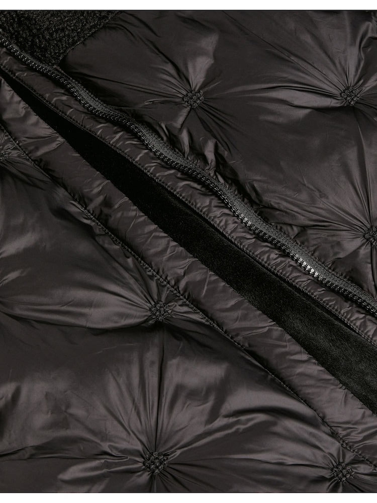 Monsoon Black Chester Quilted Borg Coat - Image 7 of 7