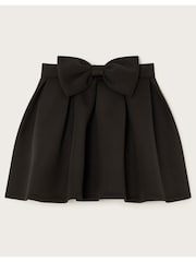 Monsoon Black Scuba Bow Pleated Skirt - Image 1 of 4