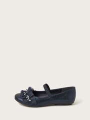 Monsoon Blue Land of Wonder Embellished Ballerina Flats - Image 2 of 3