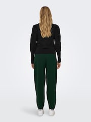 ONLY Black Puff Sleeve Lace Detail Jumper - Image 3 of 6