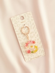 Multi Colour Initial Floral Keyring - Image 10 of 10