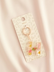 Multi Colour Initial Floral Keyring - Image 4 of 10