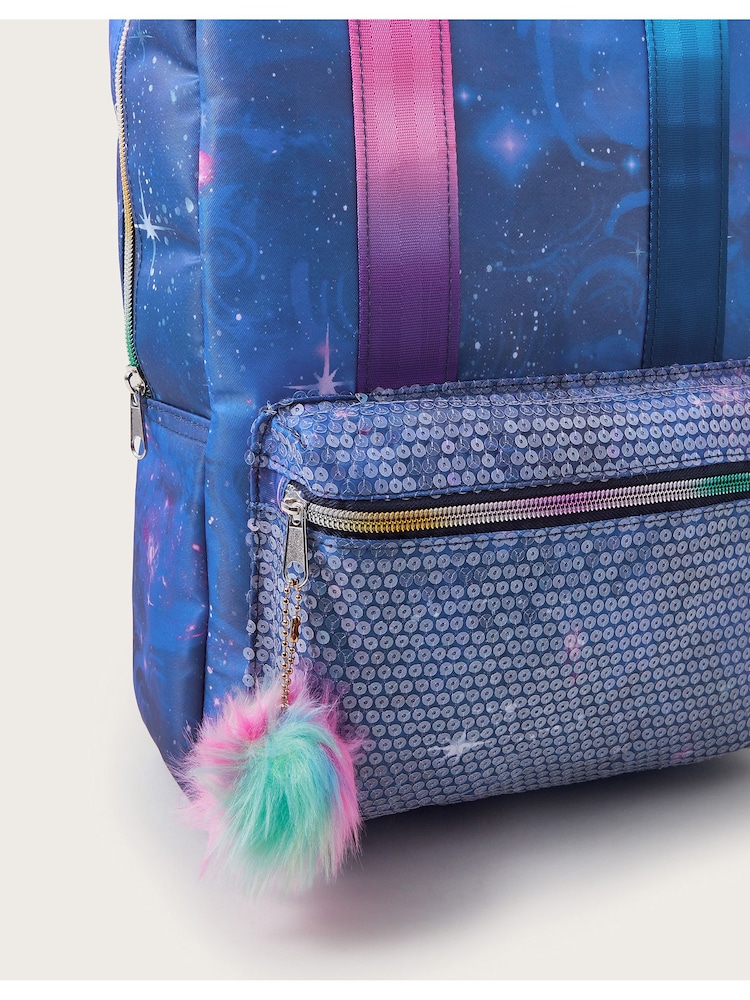 Monsoon Blue Sequin Galaxy Backpack - Image 4 of 4