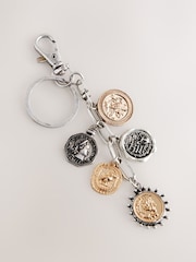 Gold/Silver Tone Coin Bag Charm/Keyring - Image 1 of 3