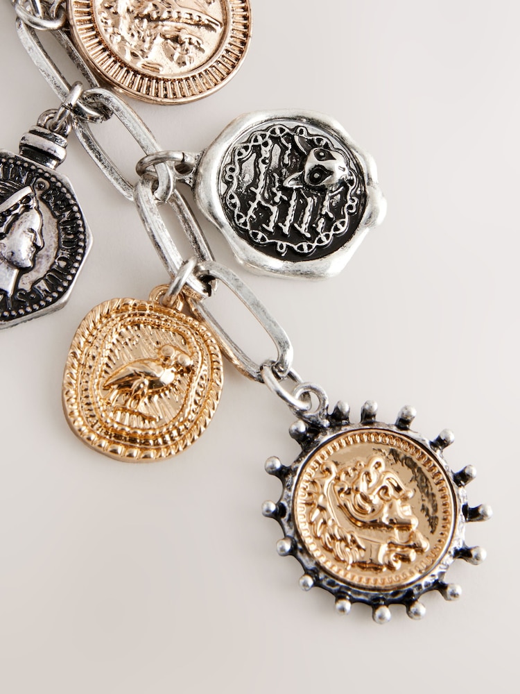 Gold/Silver Tone Coin Bag Charm/Keyring - Image 2 of 3