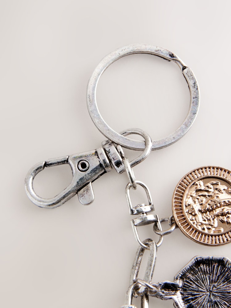 Gold/Silver Tone Coin Bag Charm/Keyring - Image 3 of 3